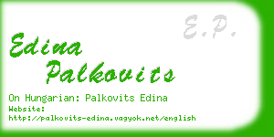 edina palkovits business card